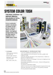 VERSIONSYSTEM COLOR TOSH THE REAL SYSTEM TO