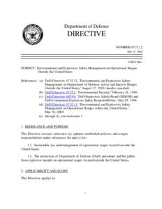 DoD Directive[removed], July 12, 2004