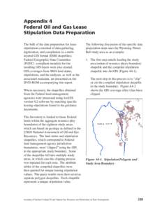 Phase III, Appendix 4 - Federal Oil and Gas Lease Stipulation Data Preparation