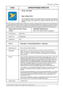 EASA AD No.: [removed]EASA AIRWORTHINESS DIRECTIVE AD No.: [removed]