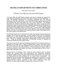 Microsoft Word[removed]Five-Year Physical Assessment Plan Report