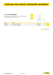 Armierung, Putz, Anstrich, Sockelprofile und Zubehör  best wood Sturzeckwinkel zur Diagonalarmierung an Gebäudeöffnungen mit zusätzlicher Rissvorbeugung in der Fensterlaibungsecke, Maschenweite 4 x 4 mm.