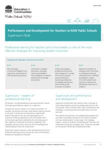 March[removed]15_15965 Performance and Development for Teachers in NSW Public Schools Supervisor’s Role