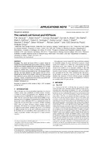 BIOINFORMATICS APPLICATIONS NOTE Sequence analysis