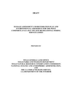 DRAFT  DAMAGE ASSESSMENT AND RESTORATION PLAN AND ENVIRONMENTAL ASSESSMENT FOR THE POINT COMFORT/LAVACA BAY NPL SITE RECREATIONAL FISHING SERVICE LOSSES