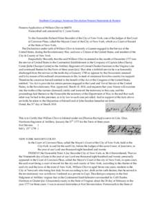 Southern Campaign American Revolution Pension Statements & Rosters Pension Application of William Chivvis S44751 Transcribed and annotated by C. Leon Harris. To the Honorable Richard Riker Recorder of the City of New-Yor