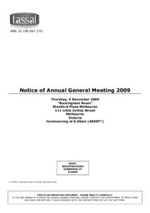 Microsoft Word - 916CR16742_Tassal_Notice_of_Meeting_Sep09_v6.doc
