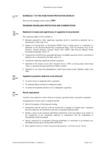 PYRENEES PLANNING SCHEME[removed]C16  SCHEDULE 1 TO THE VEGETATION PROTECTION OVERLAY