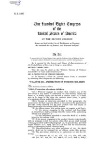 H. R[removed]One Hundred Eighth Congress of the United States of America AT THE SECOND SESSION