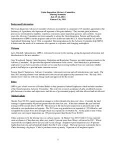 Tropical agriculture / Energy crops / Staple foods / Grain Inspection /  Packers and Stockyards Administration / Crops / Rice / Grain Standards Act / Grain elevator / Quality assurance / Agriculture / Food and drink / Model organisms