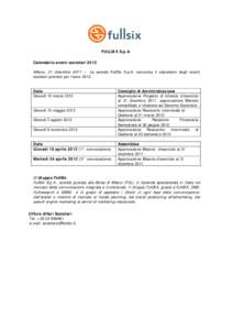 Microsoft Word - B01 COS[removed]FULLSIX calendario eventi societari 2012.doc