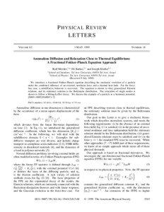 Statistical mechanics / Mittag-Leffler function / Fluctuation-dissipation theorem / Exponential function / Mathematical analysis / Analytic functions / Mathematics