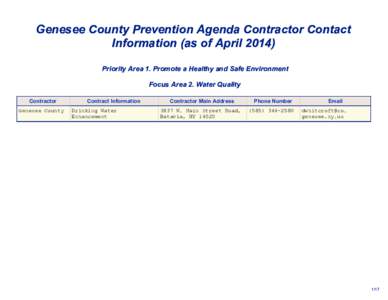 Genesee County Contractor Contact Information