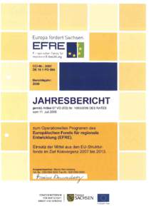 Eu rop a fördert Sachsen.  EFRE Europäischer Fonds für regionale Entwicklung