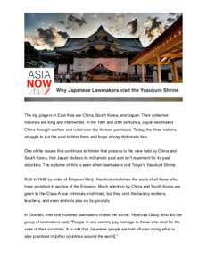 Shinzō Abe / Foreign relations of Japan / Controversies surrounding Yasukuni Shrine / Anti-Japanese sentiment in Korea / Japan / Yasukuni Shrine