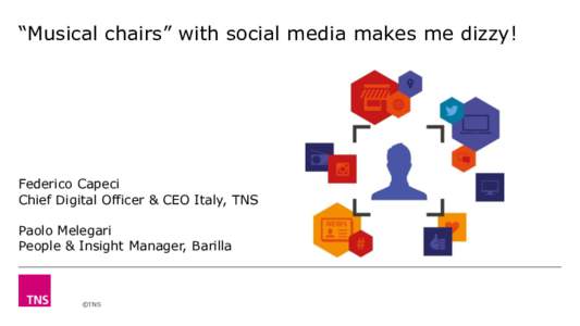 “Musical chairs” with social media makes me dizzy!  Federico Capeci Chief Digital Officer & CEO Italy, TNS Paolo Melegari People & Insight Manager, Barilla