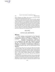 RULES OF THE HOUSE OF REPRESENTATIVES § 902 Rule XVI, clause 1  may be claimed by some Member who is in favor of the bill (VII, 962),