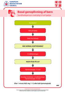 european resuscitation council Basal genoplivning af børn Sundhedsperson med pligt til at hjælpe