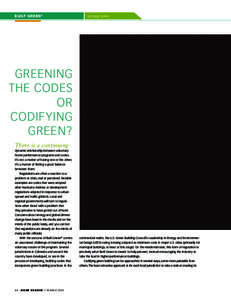 built g r e e n ®  by Doug Seiter Greening the Codes