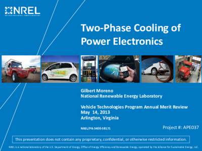 Two-Phase Cooling of Power Electronics (Presentation), NREL (National Renewable Energy Laboratory)