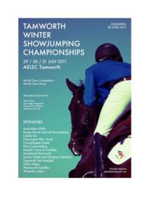 MEDIA RELEASE  FOR IMMEDIATE ISSUE TAMWORTH WINTER SHOWJUMPING CHAMPIONSHIPS  st