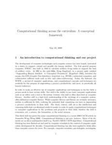 Computational thinking across the curriculum: A conceptual framework May 18, [removed]