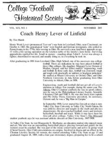 Coach Henry Lever of Linfield.