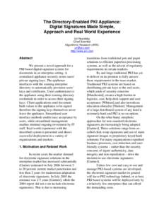 Digital Signatures Made Simple – A Real World Implementation and Customer Success Stories