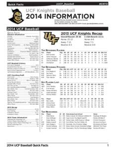 Florida / Sports / Sports in the United States / UCF Knights / Jay Bergman Field