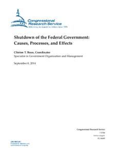 Continuing resolution / United States federal budget / Congressional Research Service / E-Rate / Government procurement in the United States / Administration of federal assistance in the United States / United States federal government shutdown of 1995 and / Government / Government shutdown / Library of Congress