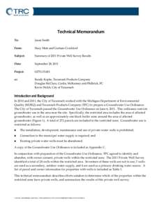 Results you can rely on  Technical Memorandum To:  Jason Smith