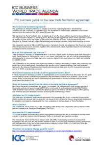 International economics / Trade facilitation and development / Trade facilitation / International Trade Centre / World Trade Organization / Trade / John S. Wilson / Standards map / International trade / International relations / Business