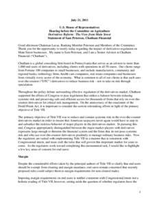 Financial markets / Financial crises / Systemic risk / 111th United States Congress / Dodd–Frank Wall Street Reform and Consumer Protection Act / Derivative / Commodity Futures Trading Commission / Late-2000s financial crisis / Futures contract / Financial economics / Economics / Finance