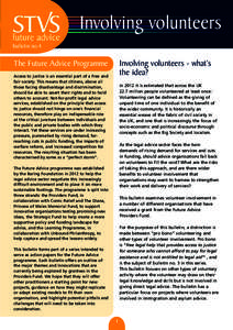 Involving volunteers bulletin no.4 The Future Advice Programme  Involving volunteers - what’s