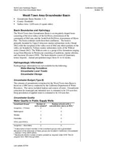 North Coast Hydrologic Region Weott Town Area Groundwater Basin California’s Groundwater Bulletin 118