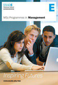 MSc Programmes in Management  Inspiring Futures