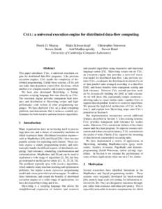 Cloud computing / Distributed computing architecture / Cloud infrastructure / Hadoop / MapReduce / Apache Hadoop / Pig / Distributed computing / Computer cluster / Computing / Concurrent computing / Parallel computing