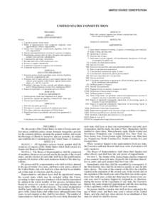 United States Constitution, as printed in Wisconsin Statutes