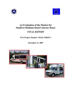 Federal Transit Administration / Paratransit / Van / School buses / Cutaway van chassis / Transport / Land transport / Public transportation in the United States