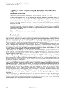 Microscopy: Science, Technology, Applications and Education A. Méndez-Vilas and J. Díaz (Eds.) ______________________________________________  Applying an atomic force microscopy in the study of mineral flotation