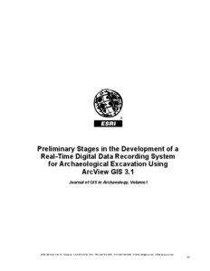 Preliminary Stages in the Development of a Real-Time Digital Data Recording System for Archaeological Excavation Using