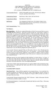 MINUTES JOINT MEETING OF THE LOMPOC CITY COUNCIL AND THE PARKS AND RECREATION COMMISSION April 9, 2002, 6:30 P.M. CITY COUNCIL CHAMBERS/100 CIVIC CENTER PLAZA Councilmembers Present: