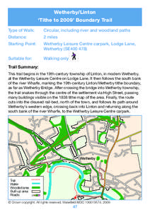 Wetherby/Linton ‘Tithe to 2009’ Boundary Trail Type of Walk: