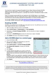 Learning Management System user guide