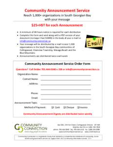 Microsoft Word - Community Announcement Service Order Form.docx