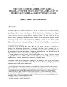 Legal terms / Business law / International arbitration / Dispute resolution / Arbitral tribunal / United Nations Commission on International Trade Law / Mediation / Arbitration in the United States / Beijing Arbitration Commission / Law / Arbitration / Private law