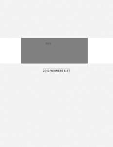 [removed]Winners list Congratulations to the Winners of the 2012 Magnum Opus Awards!