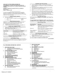 HIGHLIGHTS OF PRESCRIBING INFORMATION These highlights do not include all the information needed to use DORIBAX® safely and effectively. See full prescribing information for