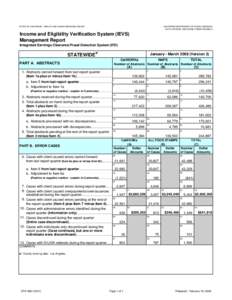 DPA[removed]Income and Eligibility Verification System (IEVS) Management Report, Jan-Mar08.