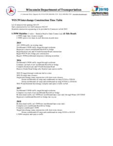 IExpansion Project, map - Business meeting - Construction Schedule for WIS 59 interchange, Sept. 24, 2014